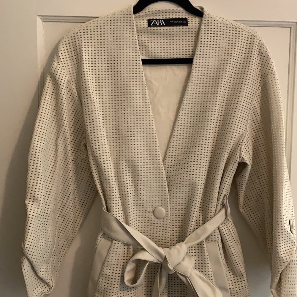 Vegan leather Perforated Jacket